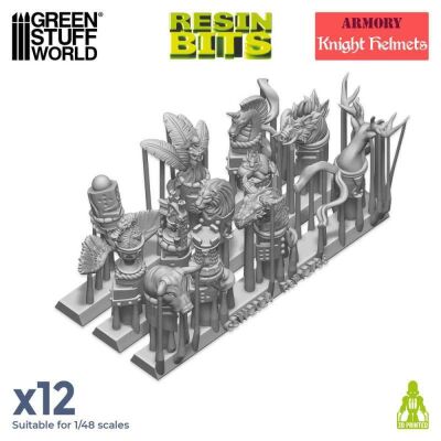 3D - Printed Set - Old World Knight Helmets