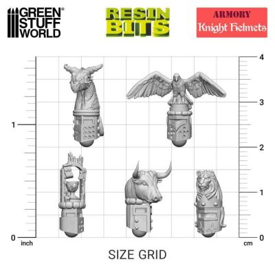 3D - Printed Set - Old World Knight Helmets