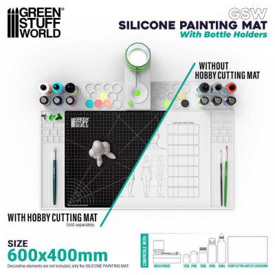 Silicone Painting Mat with Edges (600x400mm)