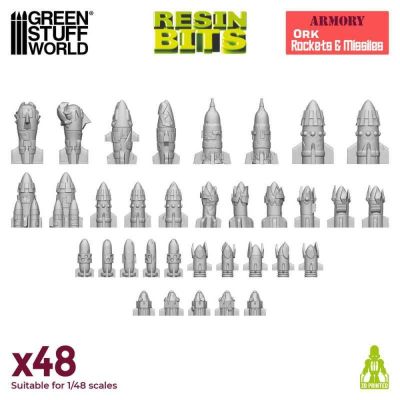 3D - Printed Set: Ork Rockets and Missiles