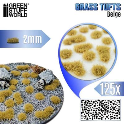 Static Grass Tufts 2 mm - Beige