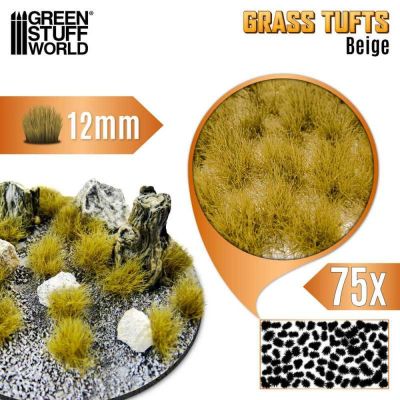 Static Grass Tufts 12 mm - Beige