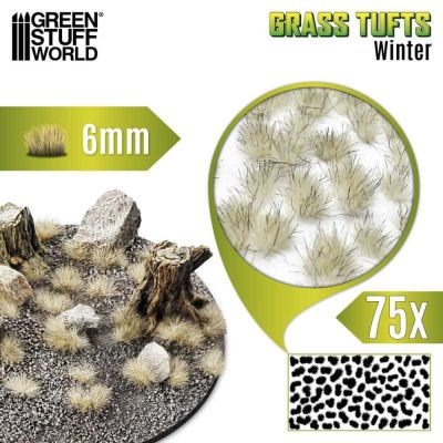 Static Grass Tufts 6 mm - Winter White