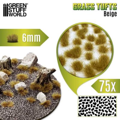 Static Grass Tufts 6 mm - Beige
