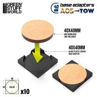 Plastic Base Adapter - Round to Square 40mm