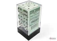 Opaque Pastel 16mm d6 Dice Blocks (12 Dice) Green/black