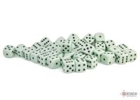 Opaque Pastel 12mm d6 Dice Blocks (36 Dice) Green/black