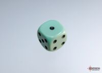 Opaque Pastel 12mm d6 Dice Blocks (36 Dice) Green/black
