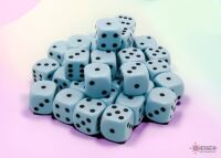 Opaque Pastel 12mm d6 Dice Blocks (36 Dice) Blue/black