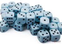 Opaque Pastel 12mm d6 Dice Blocks (36 Dice) Blue/black