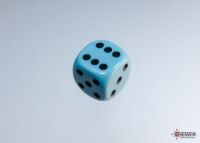 Opaque Pastel 12mm d6 Dice Blocks (36 Dice) Blue/black