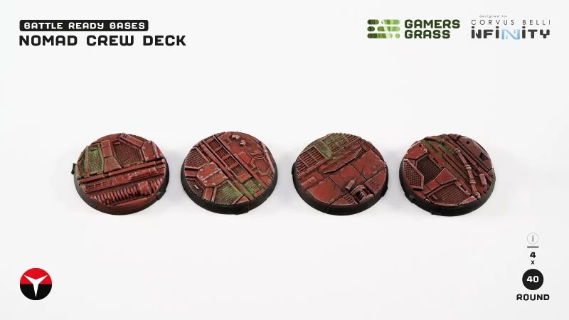 Nomad Crew Deck Base Round 40mm (x4)