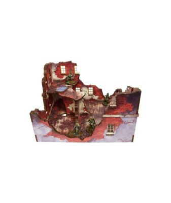 WW2 Normandy Ruined Large House 1 Prepainted
