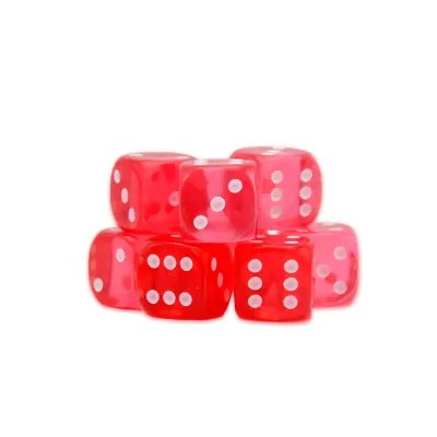 Ruby D6 Dice 15mm (8)