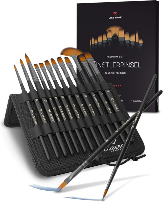Lieberge Künstlerpinsel Klassik (12 Pinsel)