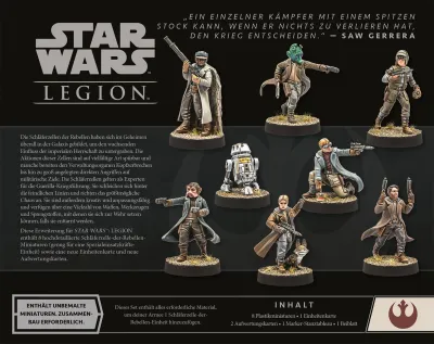 Star Wars: Legion &ndash; Schl&auml;ferzelle der Rebellen Verpackung R&uuml;ckseite