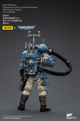 Warhammer 40k Actionfigur 1/18 Astra Militarum Tempestus Scions Command Squad 55th Kappic Eagles Vox Operator 12 cm