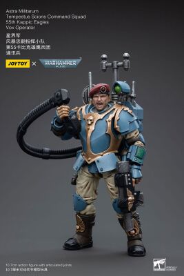 Warhammer 40k Actionfigur 1/18 Astra Militarum Tempestus Scions Command Squad 55th Kappic Eagles Vox Operator 12 cm