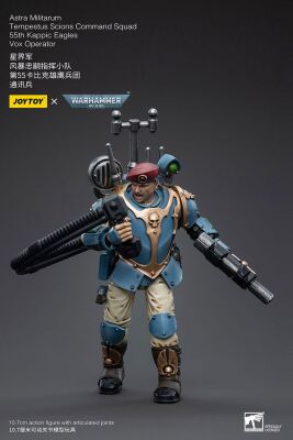 Warhammer 40k Actionfigur 1/18 Astra Militarum Tempestus Scions Command Squad 55th Kappic Eagles Vox Operator 12 cm