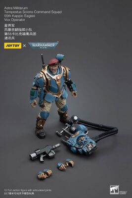 Warhammer 40k Actionfigur 1/18 Astra Militarum Tempestus Scions Command Squad 55th Kappic Eagles Vox Operator 12 cm