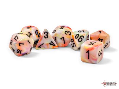 Festive Mega-hedral 7-Die Sets - Circus/Black Dice