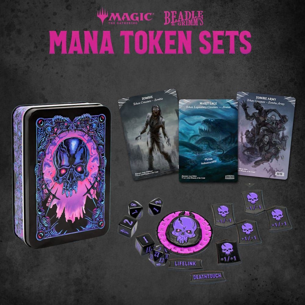 Magic the Gathering - Dice and Token Pack - Black Mana