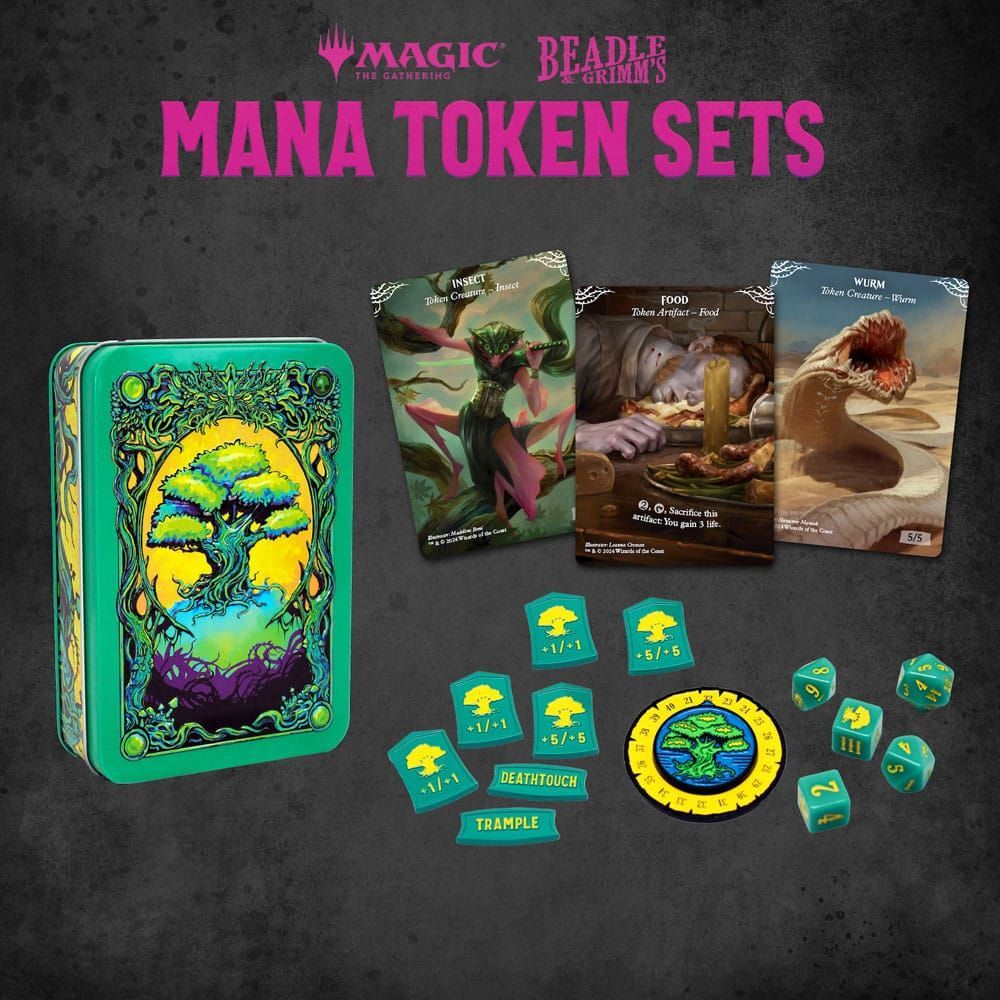 Magic the Gathering - Dice and Token Pack - Green Mana