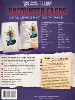 D&amp;D RPG Encounter Cards - Challenge Rating 7+: Pack 1 (Englisch)