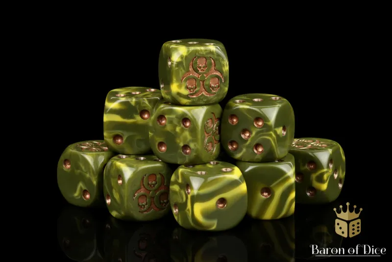Diseased Dice 16mm Würfel - Abgerundet (25)