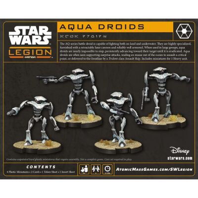 Star Wars: Legion &ndash; Aqua Droids Verpackung R&uuml;ckseite
