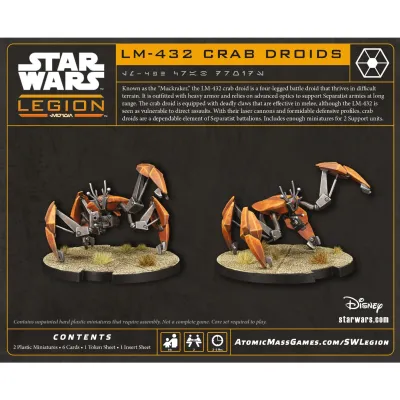 Star Wars: Legion - LM-432 Crab Droids Verpackung R&uuml;ckseite