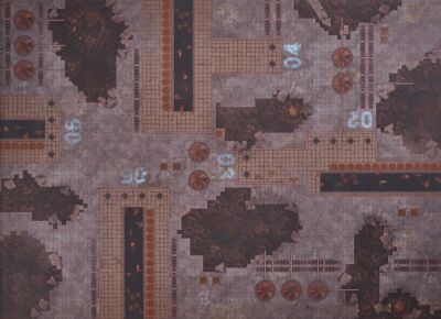 44x60 Double Sided: Imperial Refinery and Defiled Monastery mit Tragetasche