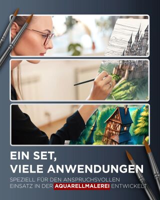 Lieberge Aquarellpinsel (8 Pinsel)