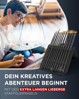 Lieberge Staffeleipinsel (12 Pinsel)