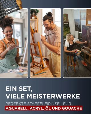 Lieberge Staffeleipinsel (12 Pinsel)