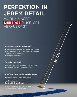 Lieberge Staffeleipinsel (12 Pinsel)