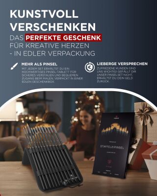 Lieberge Staffeleipinsel (12 Pinsel)