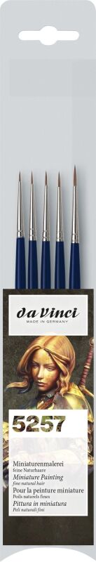 Da Vinci Rotmarderpinsel-Set für Miniaturen