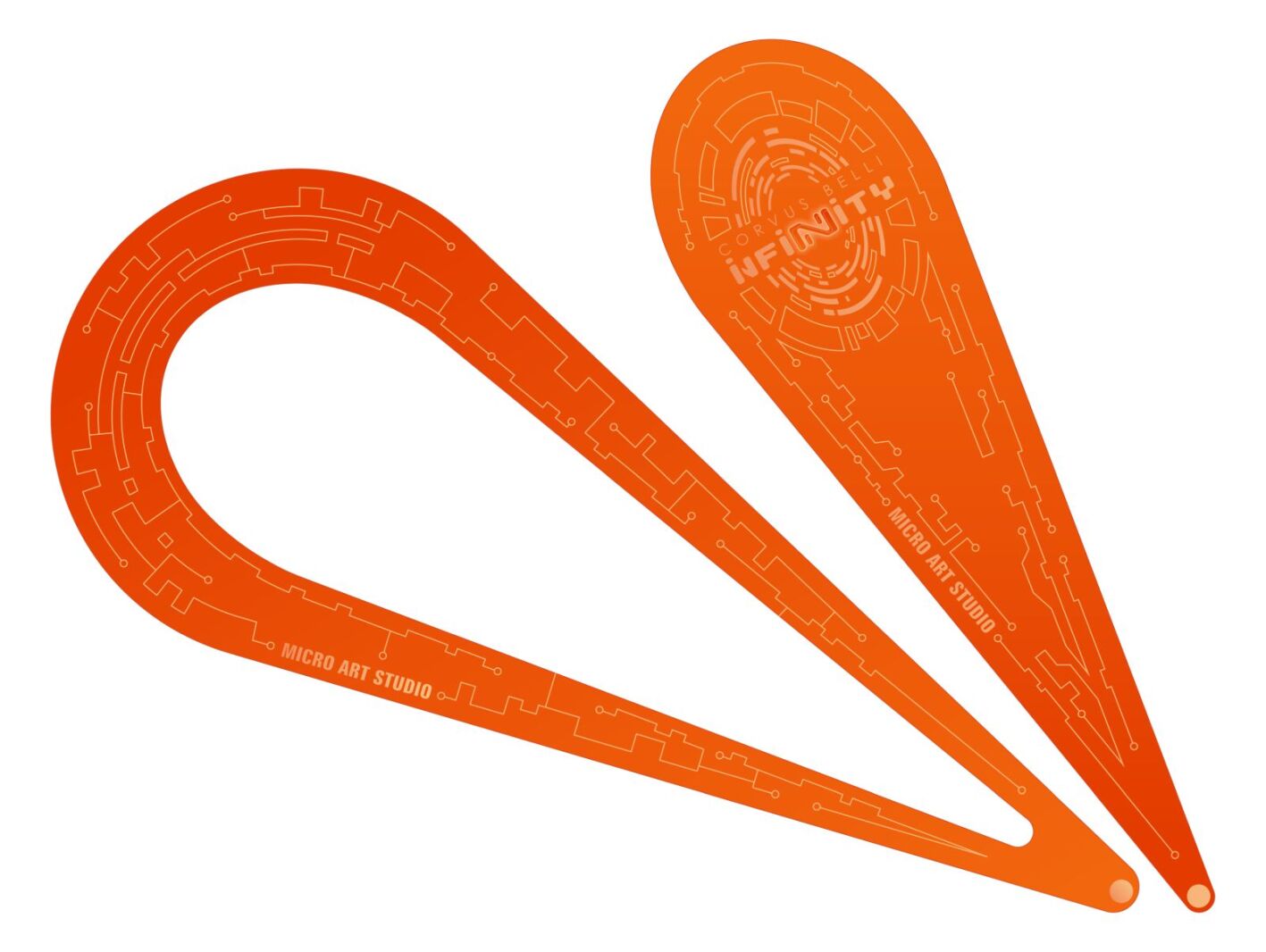 Infinity Teardrop Templates N5 Fluo Orange