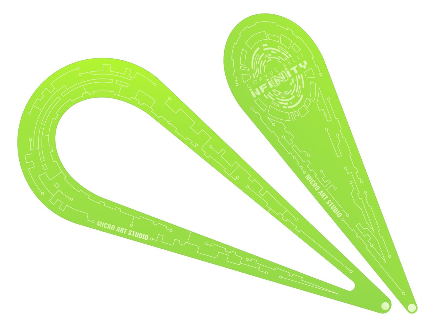 Infinity Teardrop Templates N5 Fluo Green