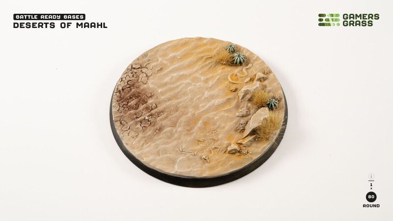 Deserts of Maahl Bases Round 80mm (x1)