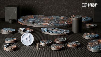 Spaceship Corridor Bases Round 28mm (x8)