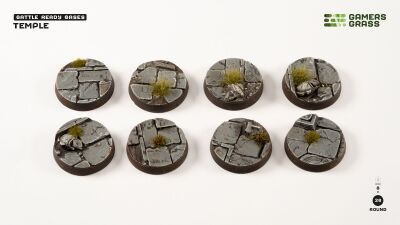 Temple Bases Round 28mm (x8)