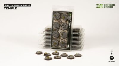 Temple Bases Round 28mm (x8)