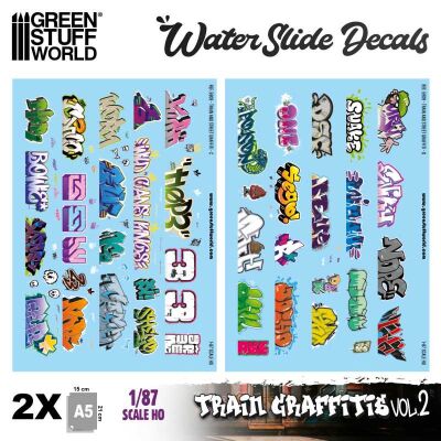 Waterslide Decals 1:87 HO - Graffiti