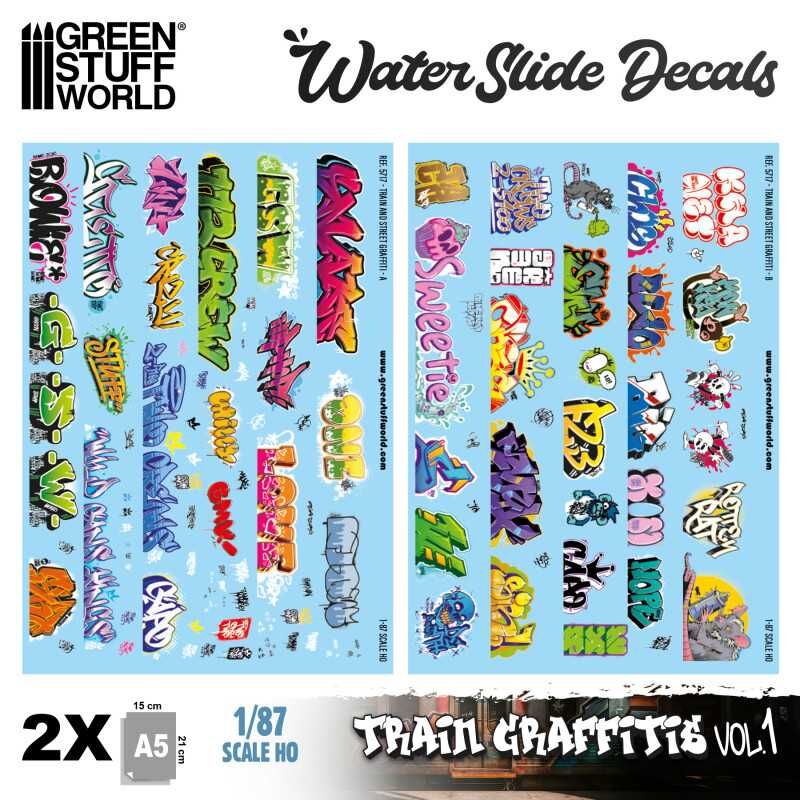 Waterslide Decals 1:87 HO - Graffiti