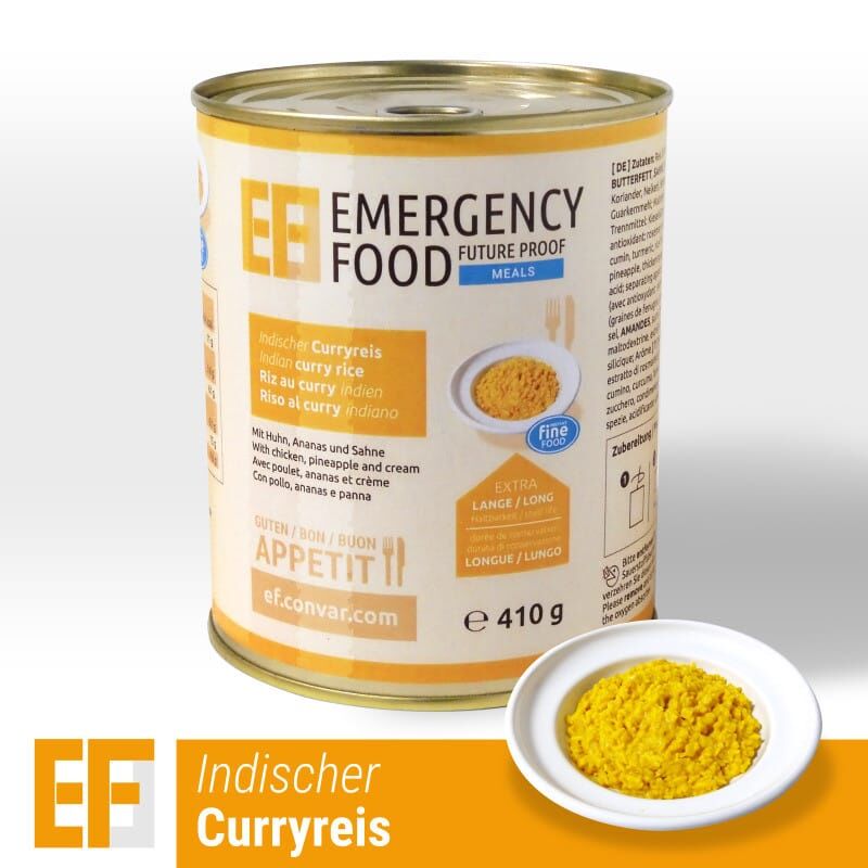 Emergency Food Meals Notration: Curryreis 410g