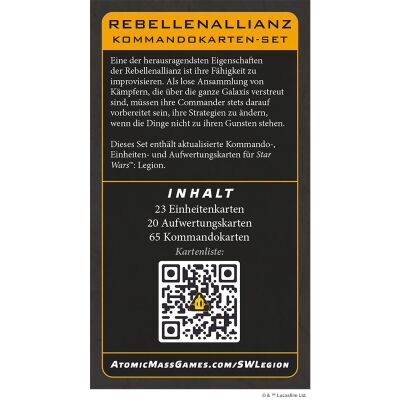 Star Wars: Legion &ndash; Rebellen-Allianz Kommandokarten-Set