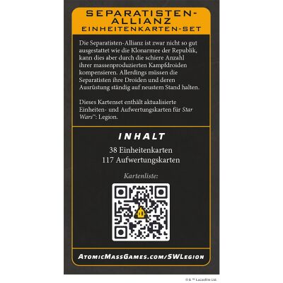 Star Wars: Legion &ndash; Rebellenallianz Einheitenkarten-Set