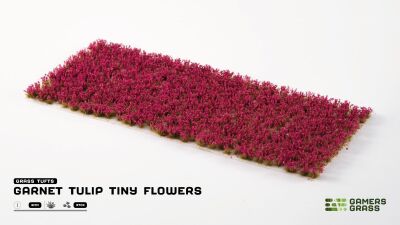 Garnet Tulip Tiny Flowers Diorama
